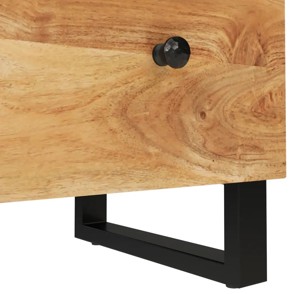 Credenze 2pz 60x33x75 cm in Legno Massello di Acacia  cod mxl 25115