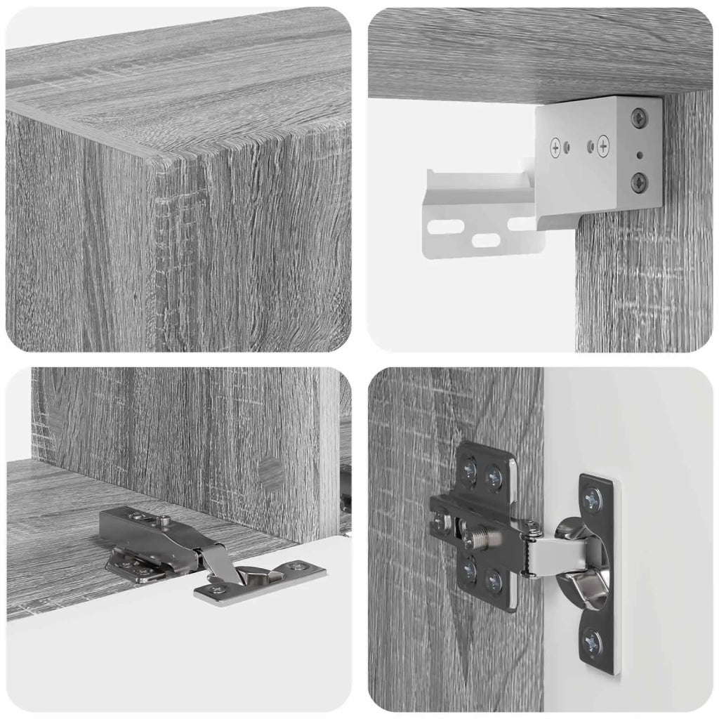 Set mobile TV 4 pcs Grigio Sonoma Legno multistrato 3409012