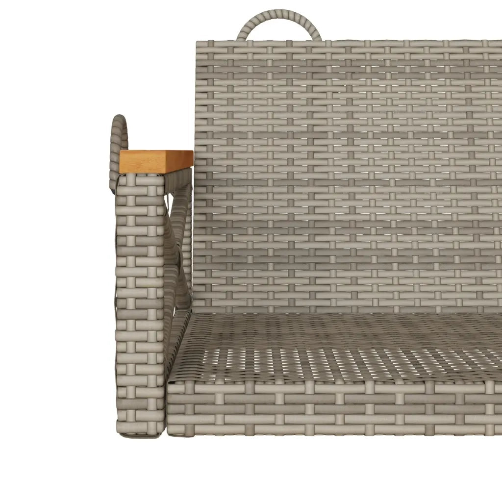 Panca da Giardino | Panchina Dondolo Grigia 109x62x40 cm in Polyrattan