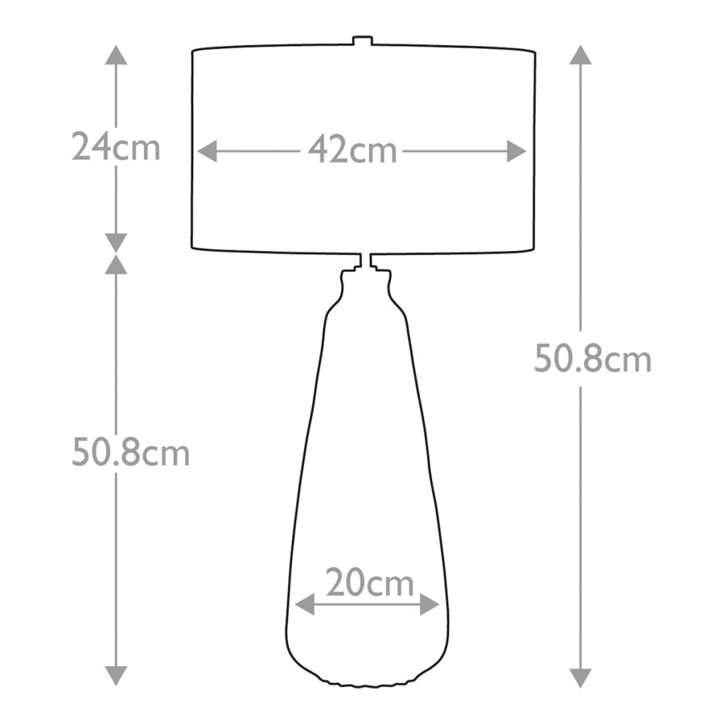 Lampada da tavolo ceramica verde salvia bianca 80cm E27 Elstead