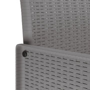 Set pranzo giardino 9 pezzi con cuscini Grigio chiaro Polyrattan