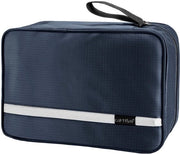 Borsa da Bagno per Uomo e Donna, Grande Borsa Cosmetica, Borsa da Viaggio, Borsa Cosmetica, Borsa per Trucco, Borsa da Bagno con Gancio (Nero Blu Scuro)