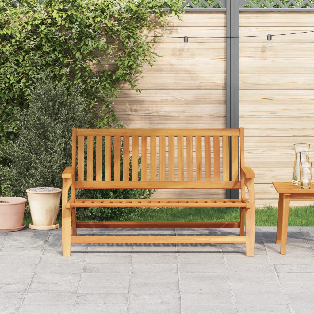 Panca da Giardino 122.5x77x74 cm in Legno Massello di Acacia