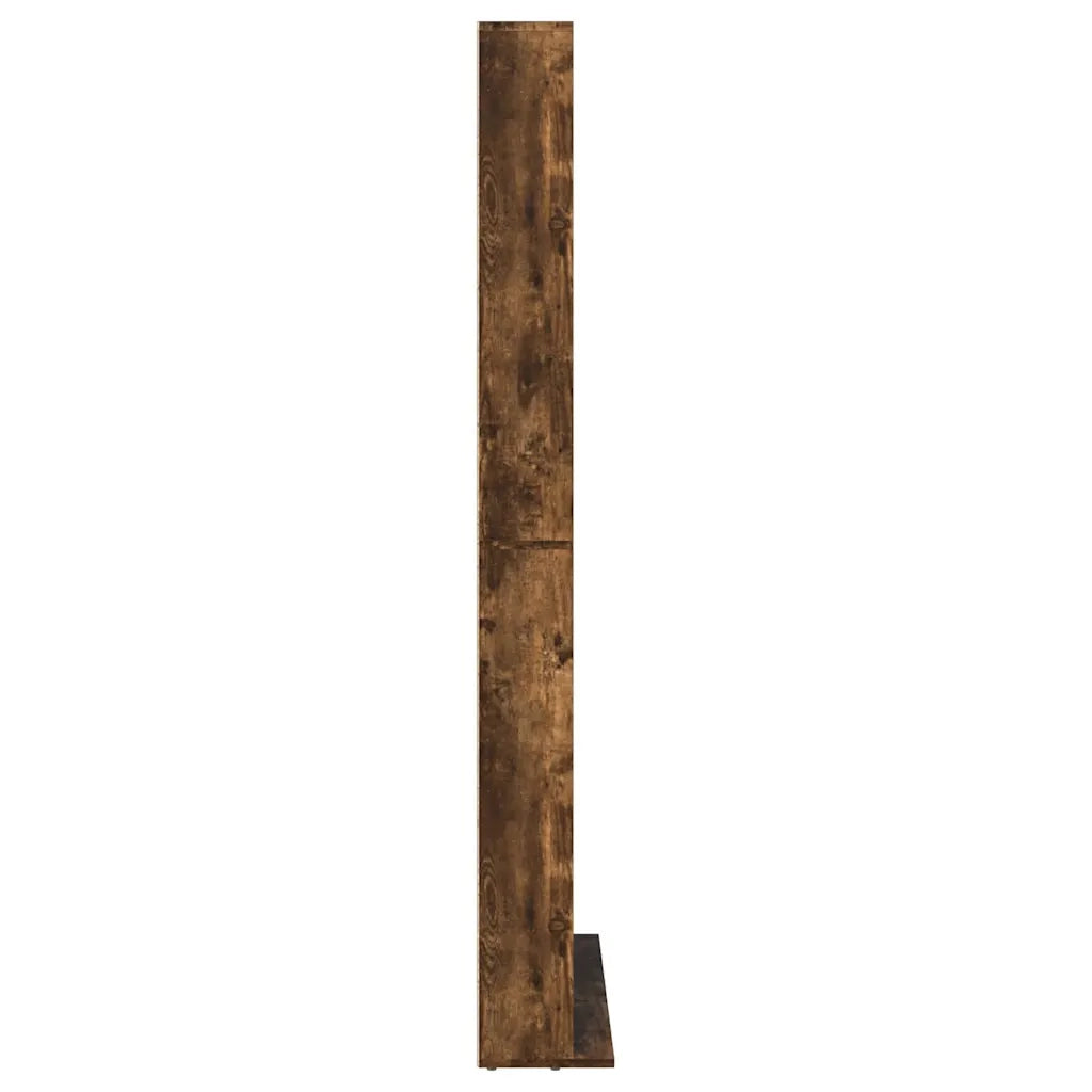 Mobile Porta CD Rovere Fumo 102x23x177,5 cm Legno Multistrato 815090