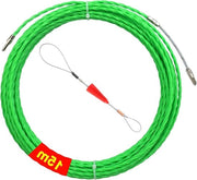 Cavo retrattile a spirale 15m in poliestere con fune guida - ideale per la posa dei cavi - Ø4.5mm - verde