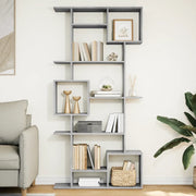 Libreria Grigio Cemento 92x29x188 cm in Legno Multistrato
