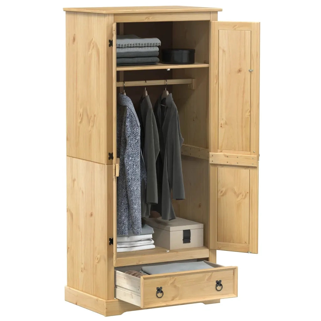 Armadio Corona 76x50x170 cm in Legno Massello di Pino CFW1890558