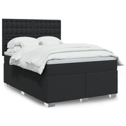 Giroletto a Molle con Materasso Nero 140x200 cm in Similpelle 3290724