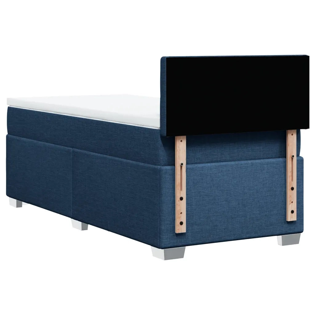 vidaXL Giroletto a Molle con Materasso Blu 80x200 cm inTessuto