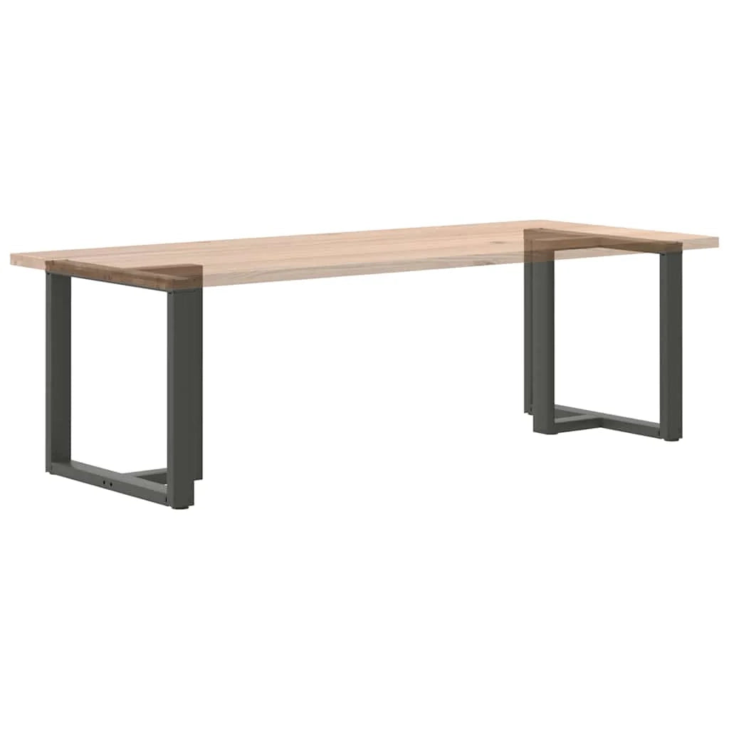 Set di 2 gambe per tavolo da pranzo a forma di T 80 x 35 x 72 cm con piedini regolabili design moderno acciaio antracite 02_0057328
