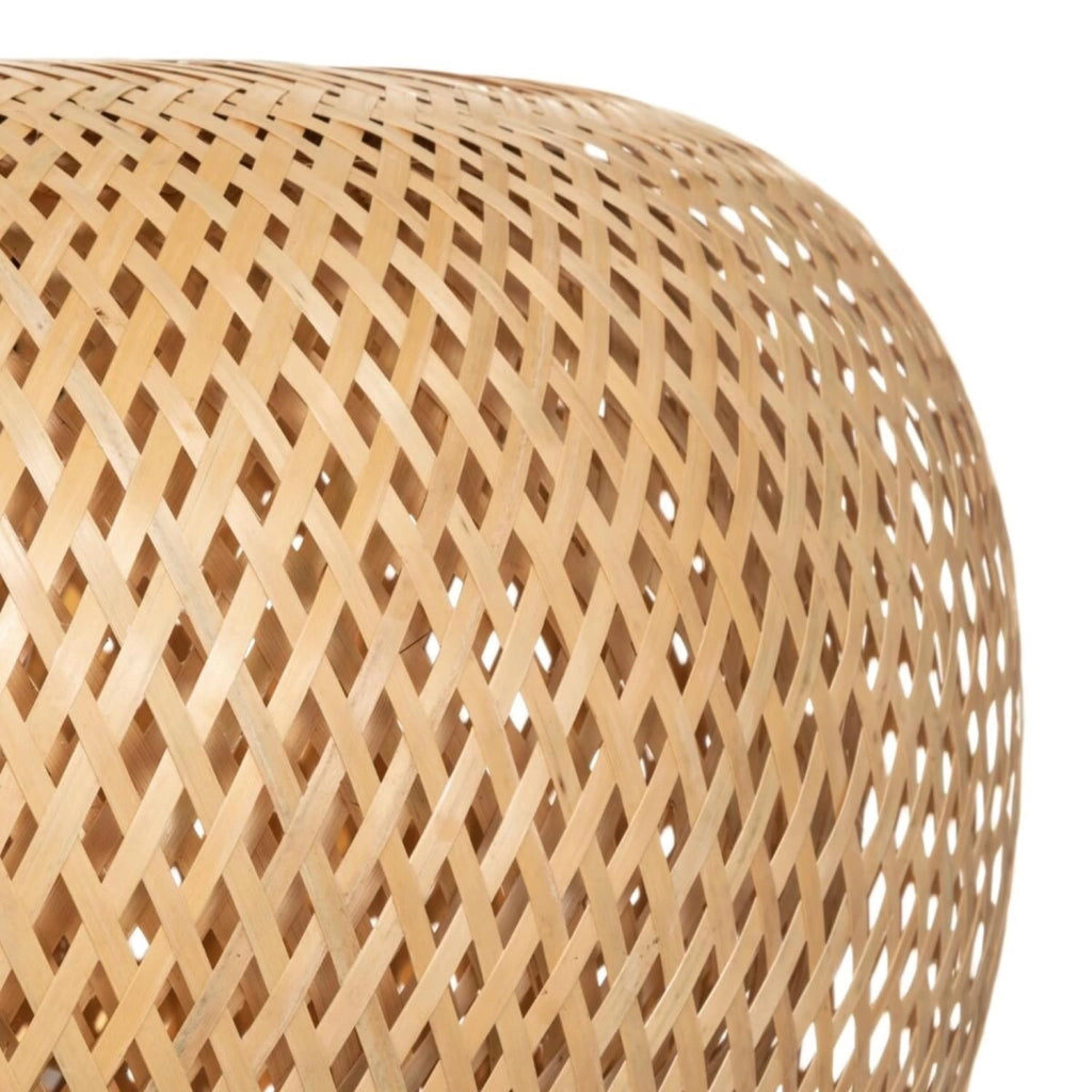 MOHOME Lampada Sospensione 1 Luce E27 Industriale Bamboo Vintage Motivo Griglia Plafoniera Lampadario Soffitto Paralume Ferro Illuminazione Sala Pranzo Soggiorno Camera Letto Ufficio