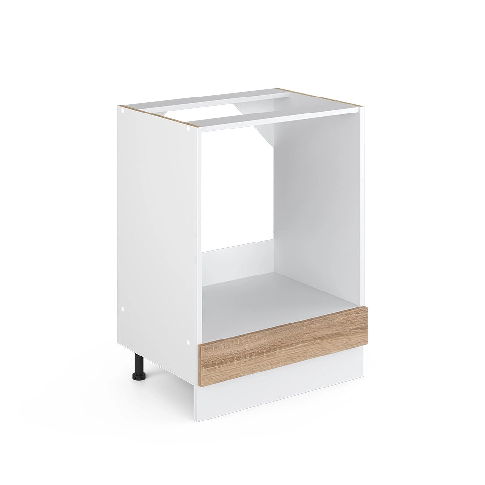 Mobile per forno da incasso R-Line Sonoma/Bianco 60 cm senza piano di lavoro Vicco