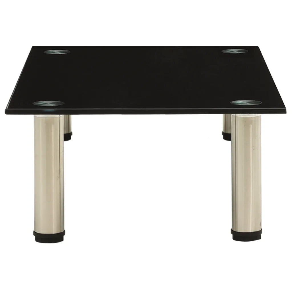 322761 TV Stand Black 60x35x17 cm Tempered Glass cod mxl 33905
