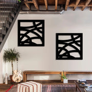 CONCENTRIC - Pannello in PVC traforato - Parasole Misura: 98x98 cm, Colore: nero