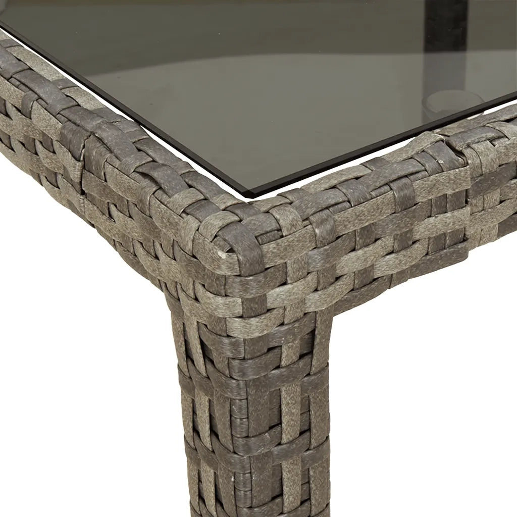 Set da Pranzo da Giardino 5 pz con Cuscini in Polyrattan Grigio 3187382