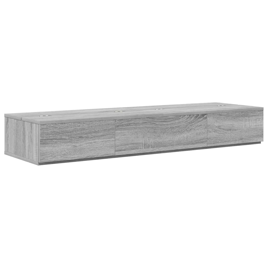 Scrivania studio Sonoma grigio 130 x 40 x 19,5 cm 8006681