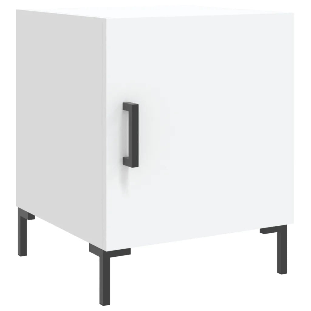 Comodino-Tavolino da notte Bianco 40x40x50 cm in Legno Multistrato 583007