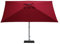 Ombrellone da Giardino 3x2 m Palo Ø38 mm in Alluminio Tessuto Olefin Trend Bordeaux