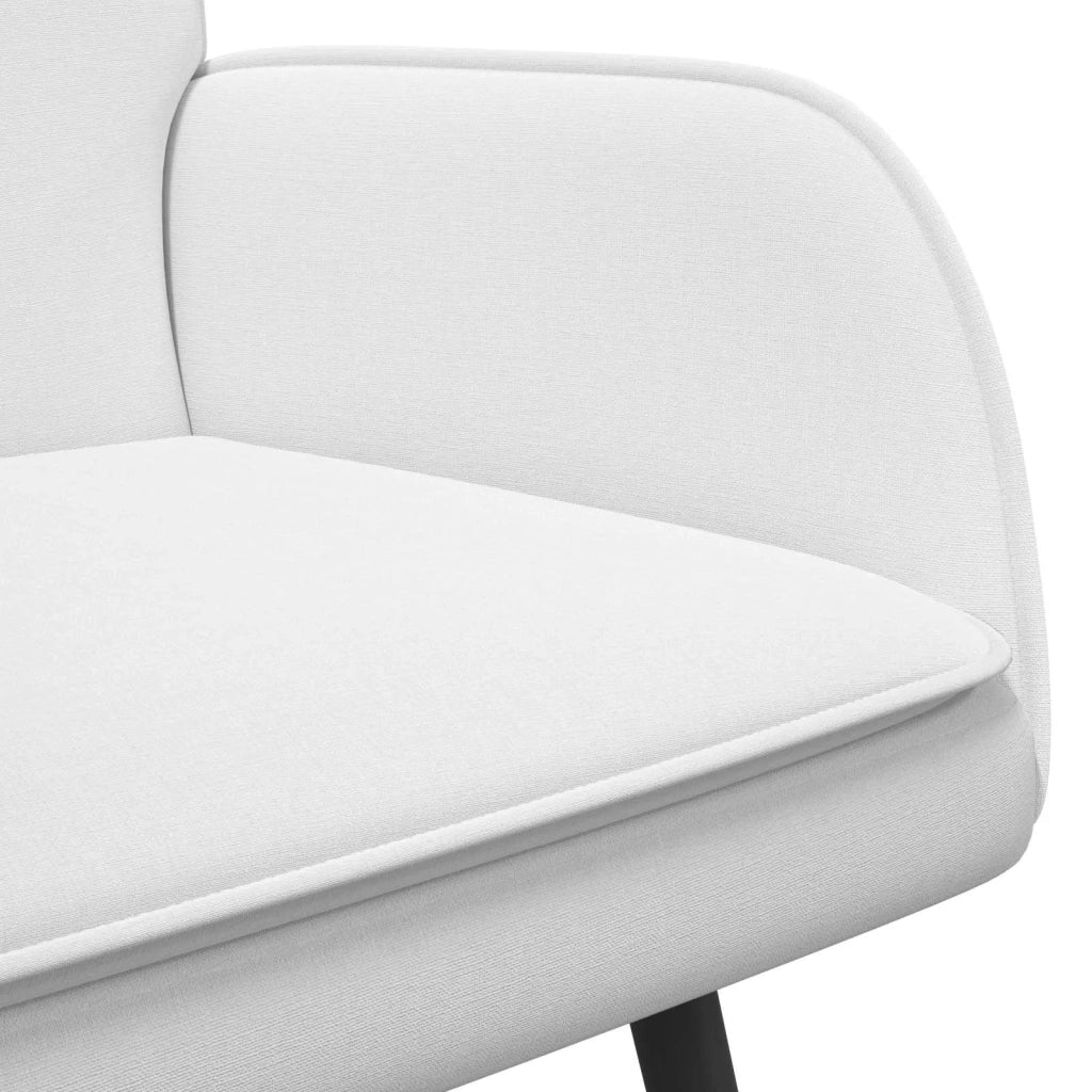 Divano a 2 Posti Bianco 115 x 61 x 87 cm Tessuto