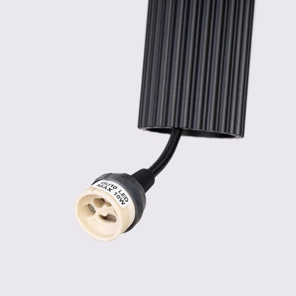 Lampada a sospensione nera barra 3 tubi GU10 GRAVIO