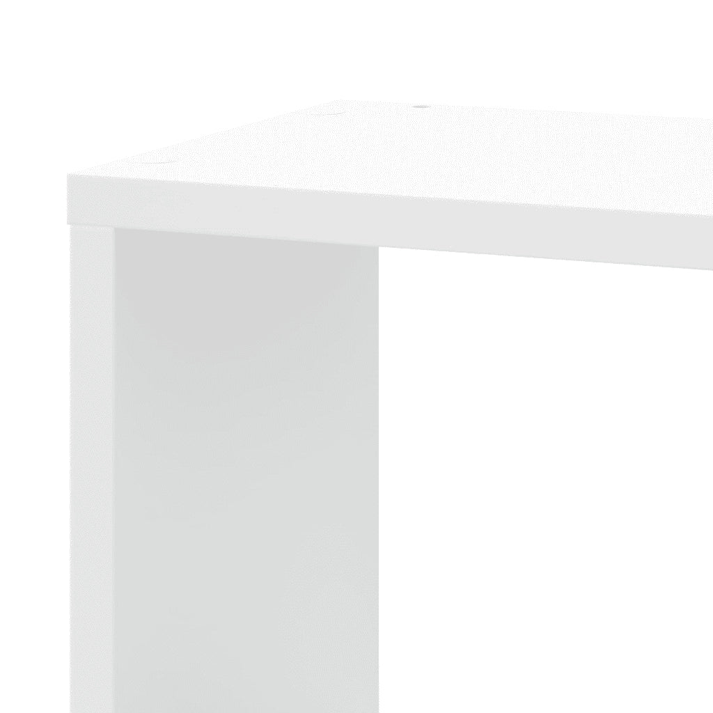 Scaffale Angolare Muro Bianco 45x45x147 cm Legno Multistrato 852636