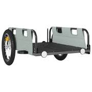 Rimorchio per trasporto biciclette tessuto Oxford ferro grigio 02_0044395