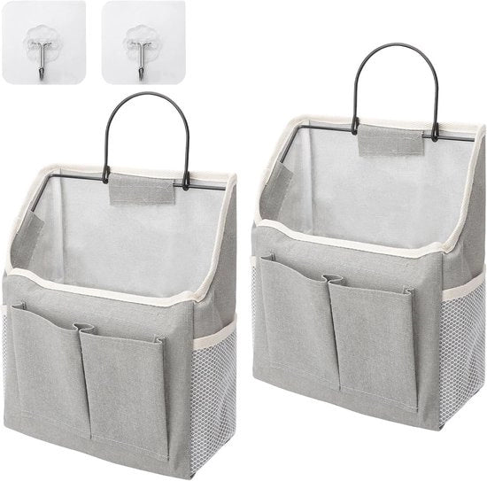 Organizzatore di archiviazione a parete 2 pezzi - acquario a parete - impermeabile - ripiegabile - contenitori - alta qualità tela - 30 x 23 x 15 cm - organizzatore di archiviazione a parete