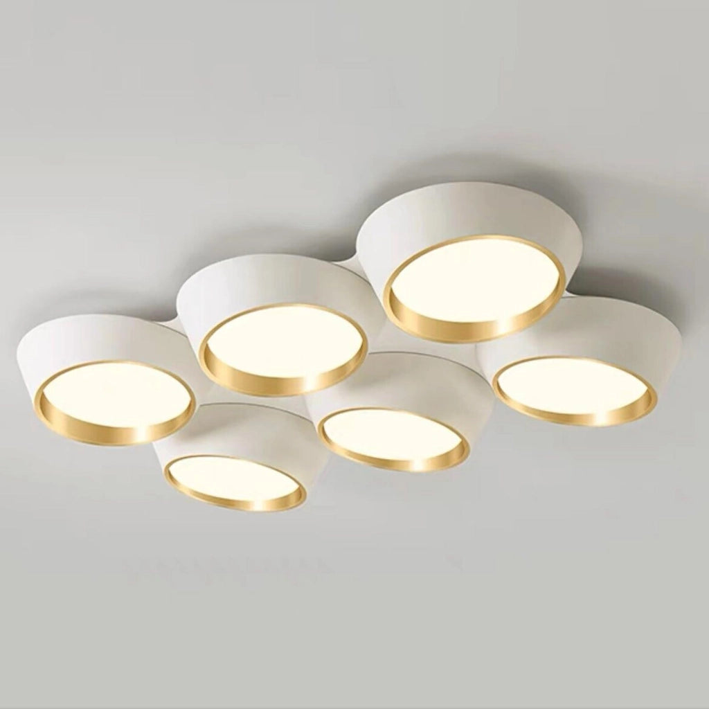 Plafoniera moderna LED 120W elegante lampada soffitto 6 luci alta resa 9600 lumen cucina soggiorno hotel 230V 3000K