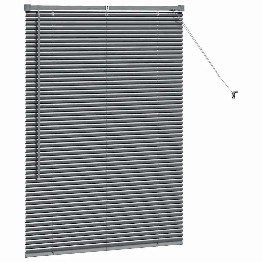 vidaXL Tenda per Finestra con tende Manuale Grigio scuro Alluminio