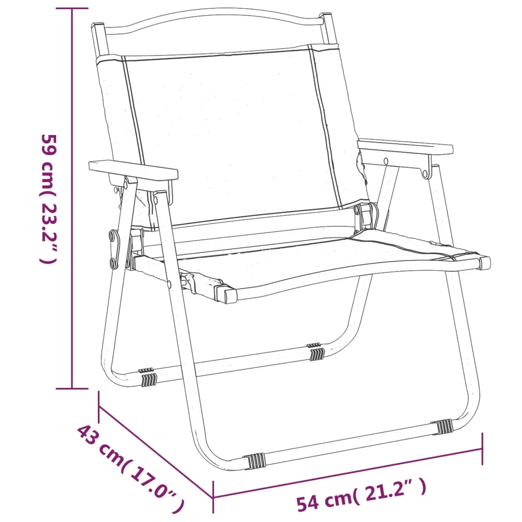 Sedie da Campeggio 2 pz | Sedie da Esterno Nere 54x43x59 cm Tessuto Oxford