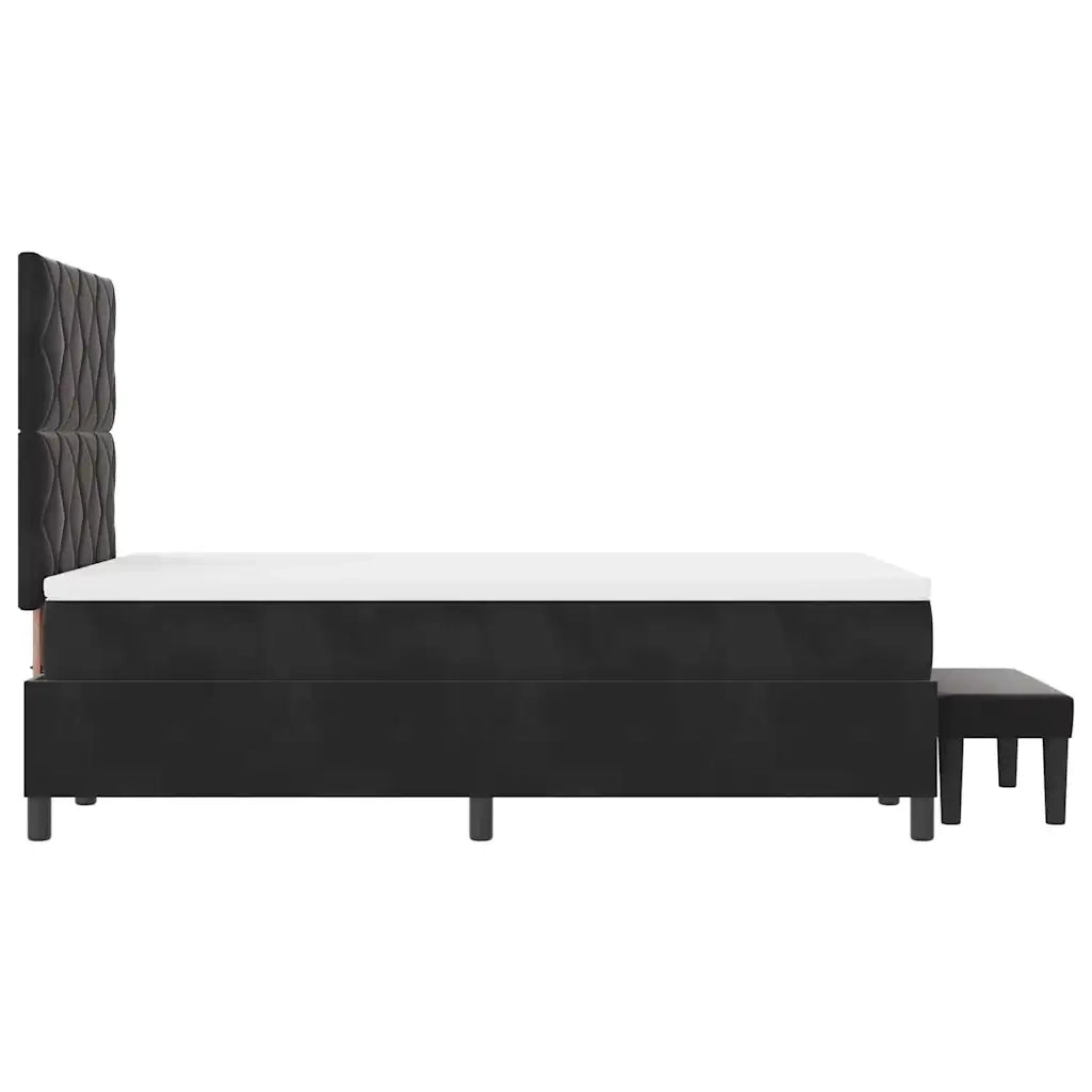 Letto a molle con testiera Nero 200 x 120 cm Velluto 3344572