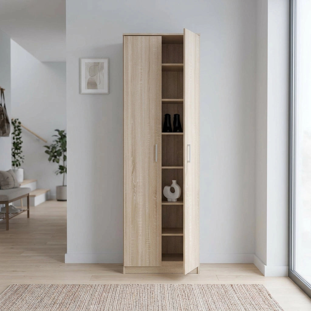 Armadio scarpiera con 7 scaffali in Legno Composito cm 33x45x192 - BONIFACE