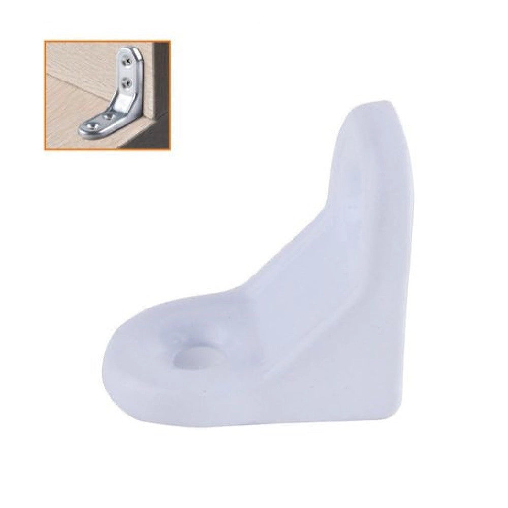 Trade Shop - 2pz Lastrina Ad Angolo 30x30mm Bianca Sostegno Staffa Angolare Viti Mobile 94779 -