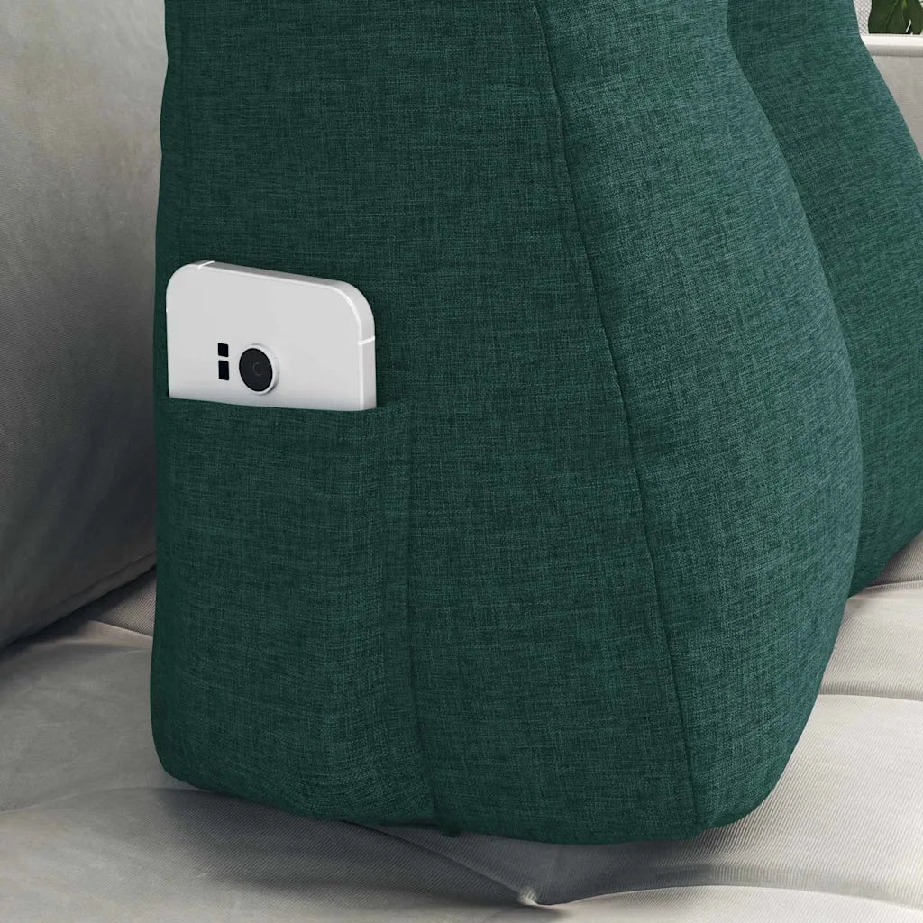 Cuscino per Schiena Verde Scuro 45 x 24 x 50 cm Tessuto 42014359