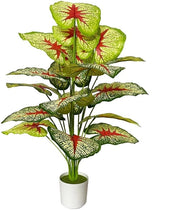 Kunstplant in vaso, grande pianta d'arte, palma in plastica con vaso in plastica, decorazione di imitazione di piante per salotto, balcone, camera da letto, ufficio, interna (70 cm palma rossa)