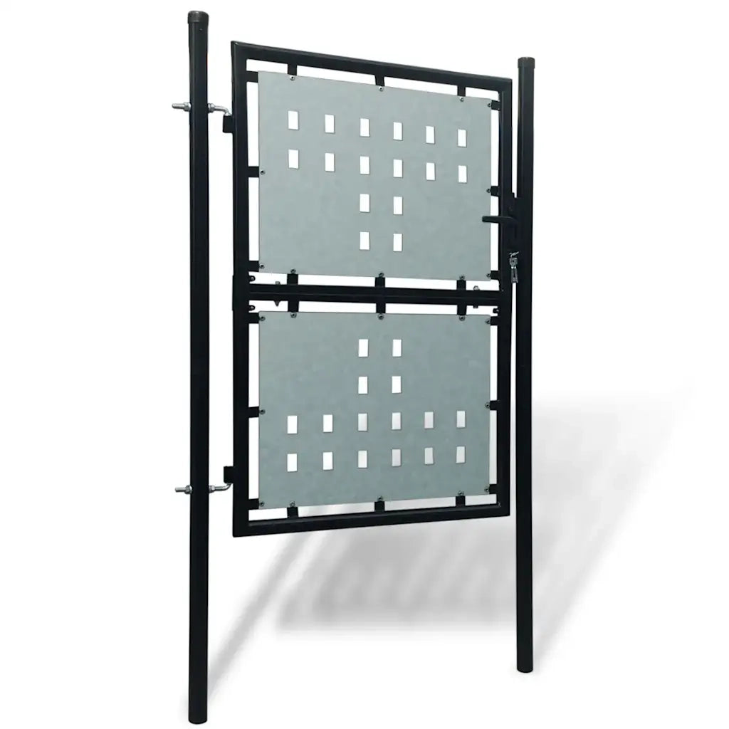 Cancello per Recinzione a una Porta Nero 100x125 cm CFW5907183