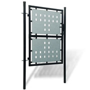 Cancello per Recinzione a una Porta Nero 100x125 cm CFW5907183