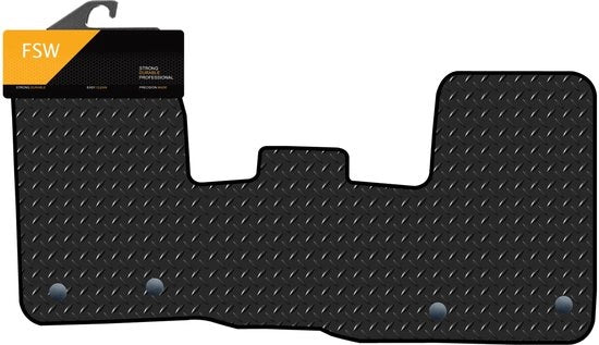 Matte antislip personalizzata - Adatta per Ford Transit Custom a partire dal 2019 - 3 mm di spessore di gomma - Con clip - Mattonella antislip per veicoli commerciali, retro antislip - 1 x