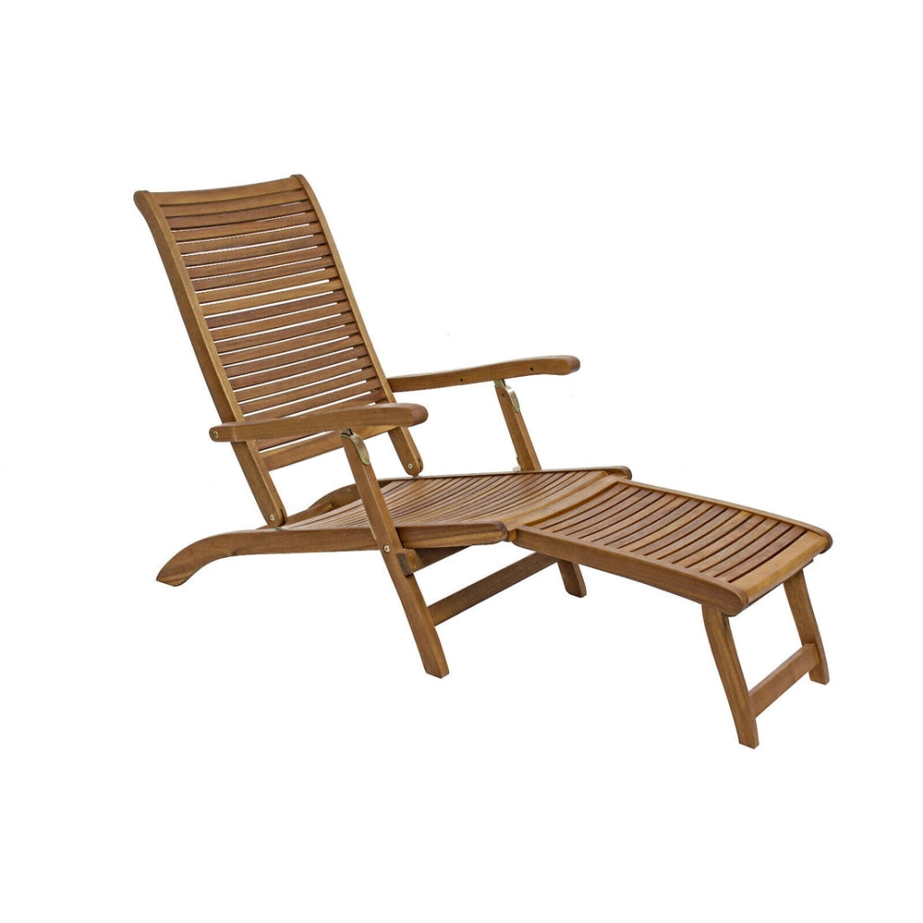 Lettino Poltrona Sedia Sdraio Steamer Legno Giardino Chaise Longue Esterno Noemi
