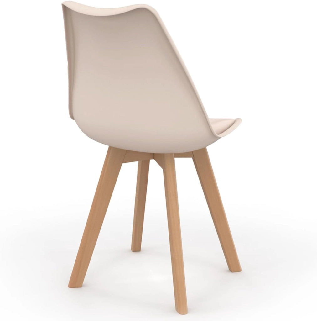 Set di 6 sedie scandinave SARA, mix di colori tortora, beige e bianco