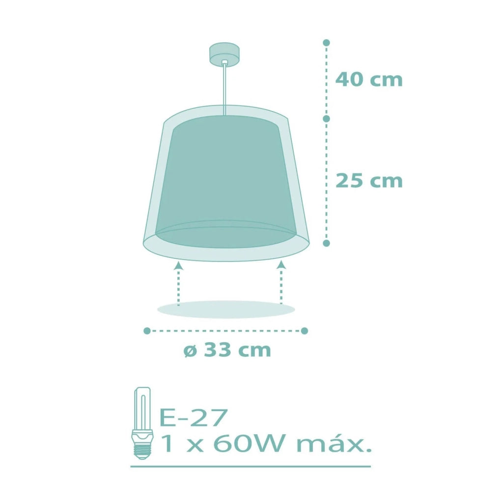 LÚZETE - LAMPADA A SOSPENSIONE PER BAMBINI DREAM FLOWERS E27 VERDE