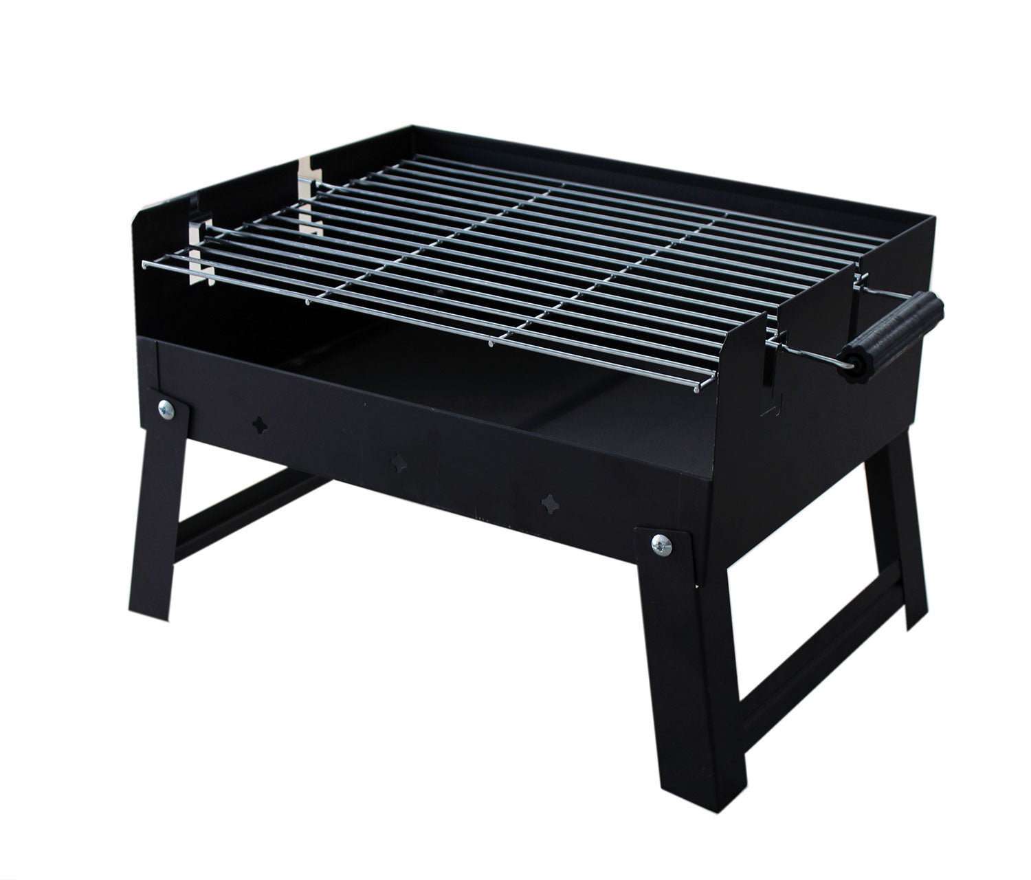 Barbecue a Carbone 50,5x34,5x31,5 cm Pieghevole in Acciaio Adventure Nero