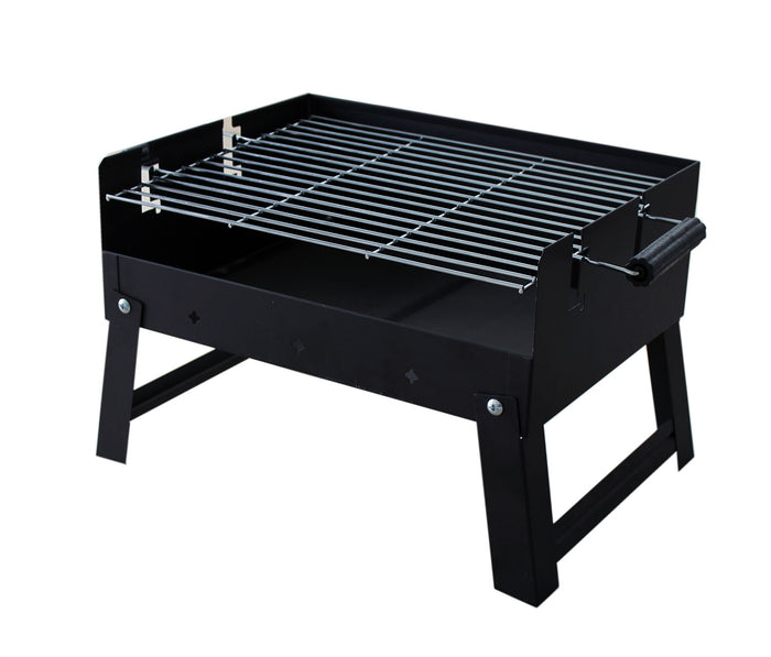 Barbecue a Carbone 50,5x34,5x31,5 cm Pieghevole in Acciaio Adventure Nero