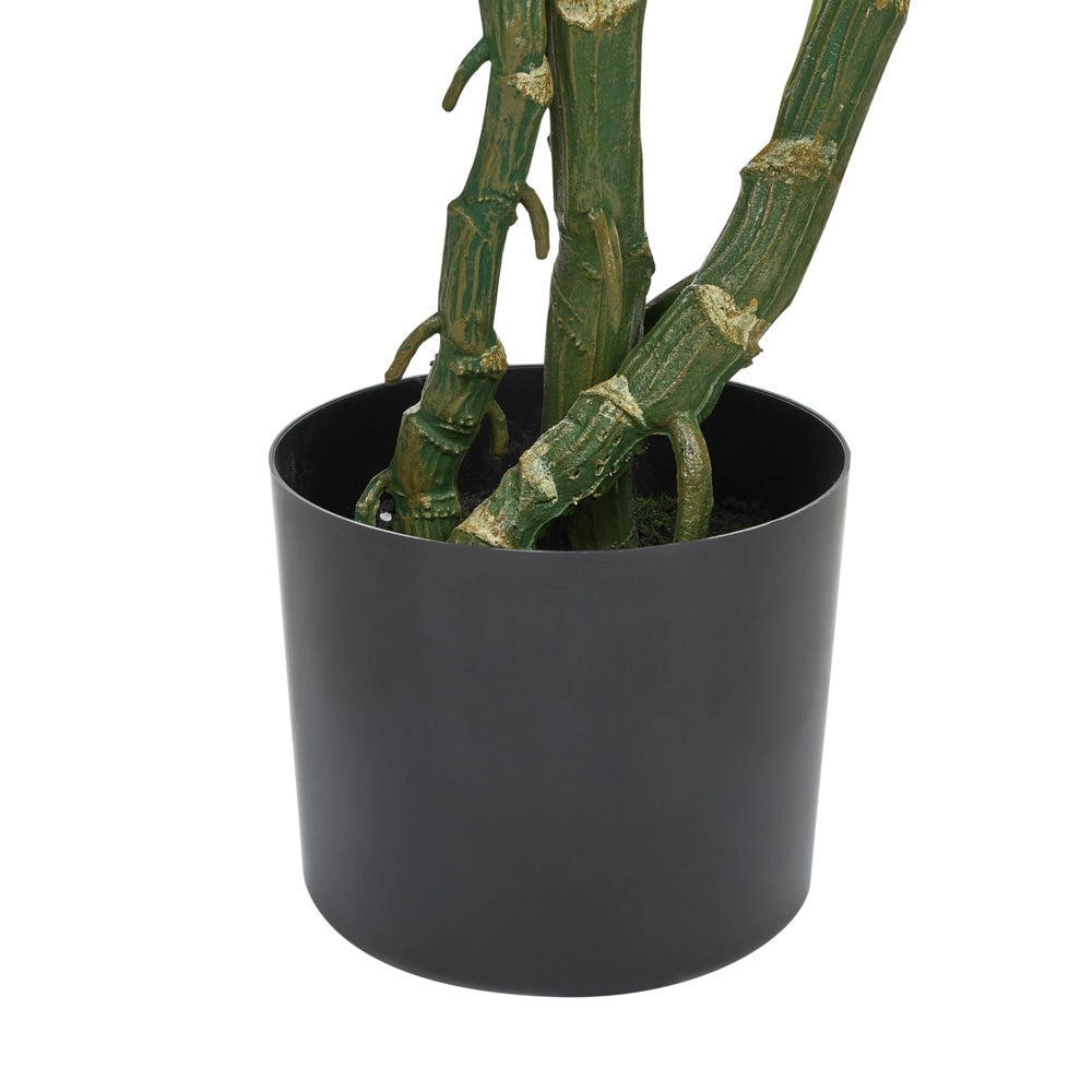 Pianta artificiale di Monstera in vaso verde e Nero sintetico 135 cm Materiale decorativo per interni