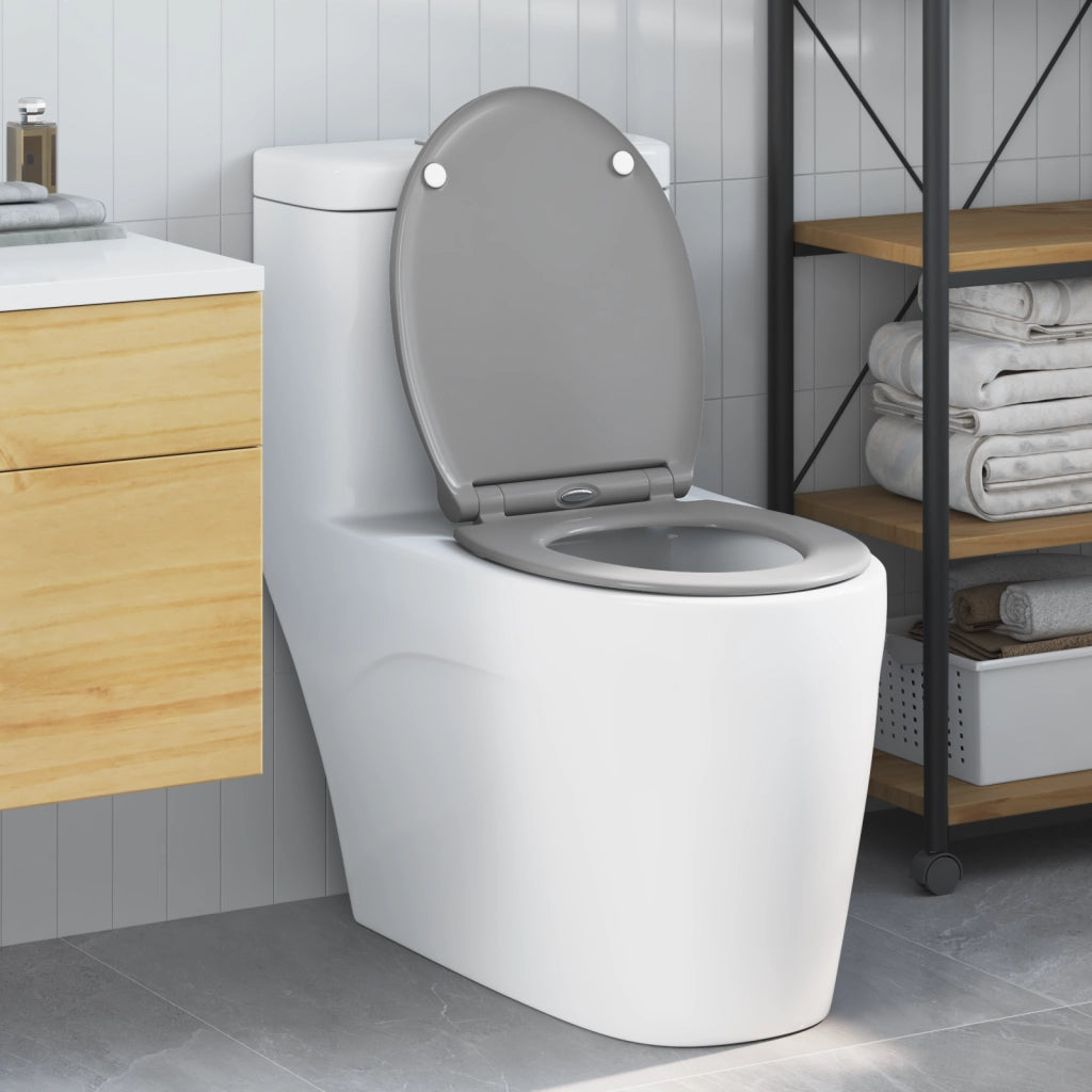 Toilette con Chiusura Morbida in Duroplast Grigia