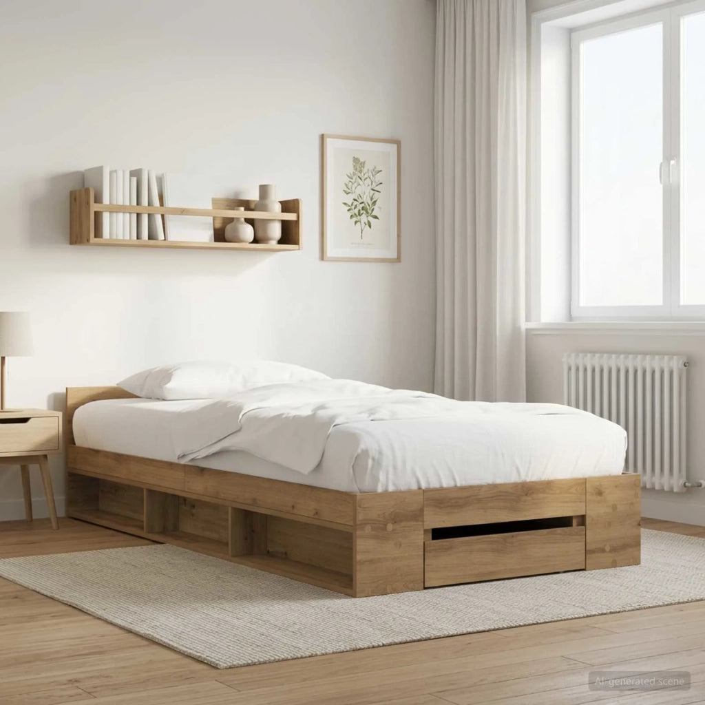 Telaio del letto con storage Rovere Artigianale 80 x 200 cm 3429604