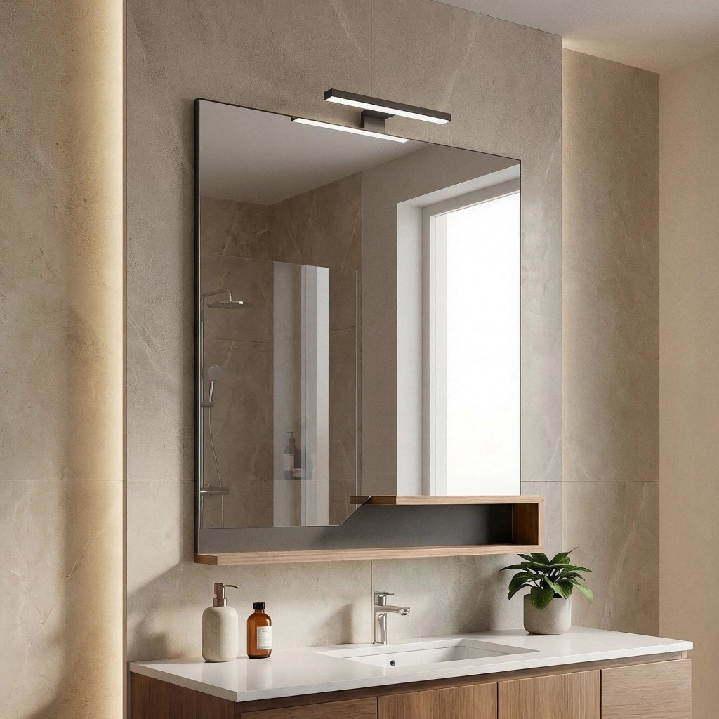 Specchio decorativo in legno "Galia 80" - 60 x 14 x 100 cm - Rovere