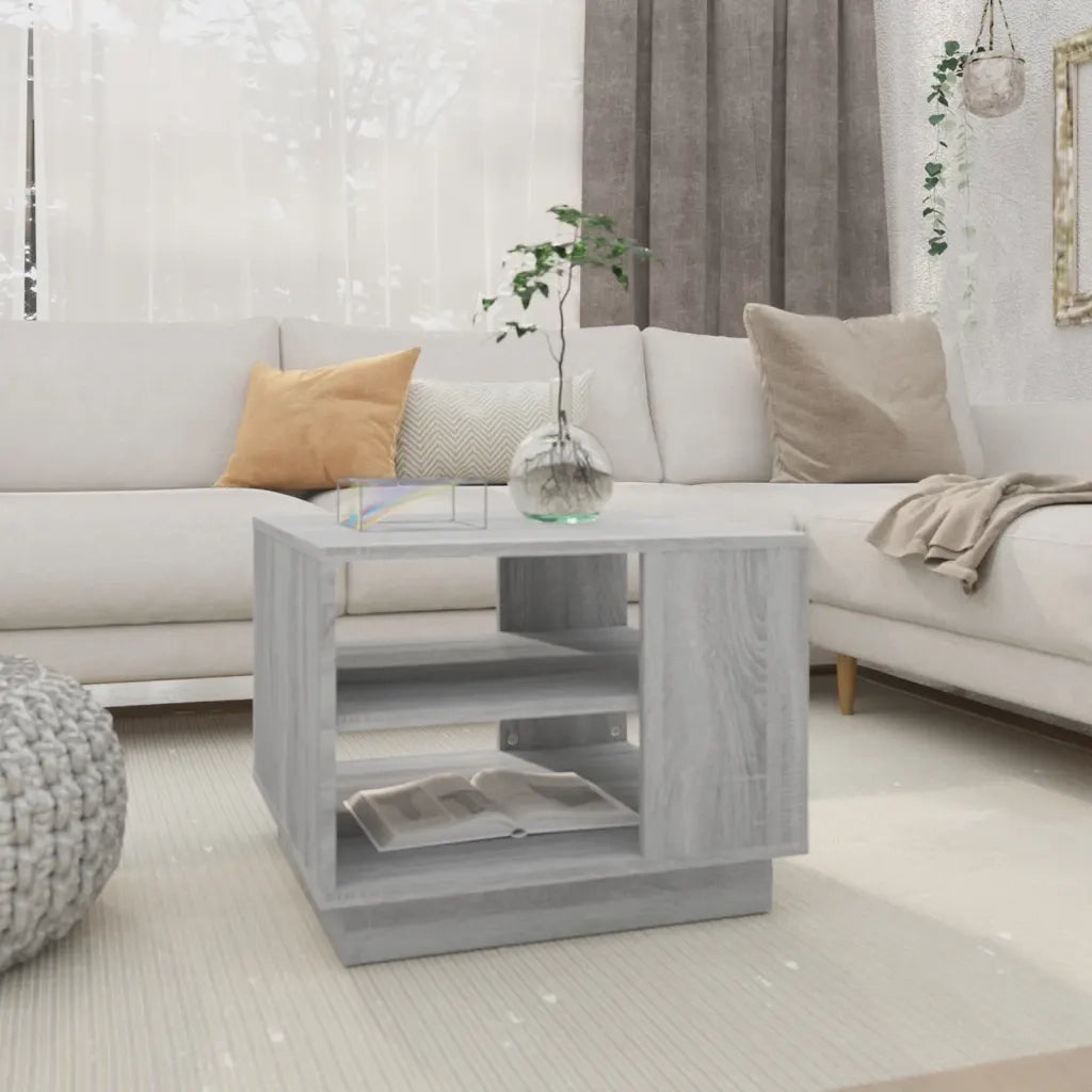 Tavolino da Salotto Grigio Sonoma 55x55x43 cm in Truciolato 813087