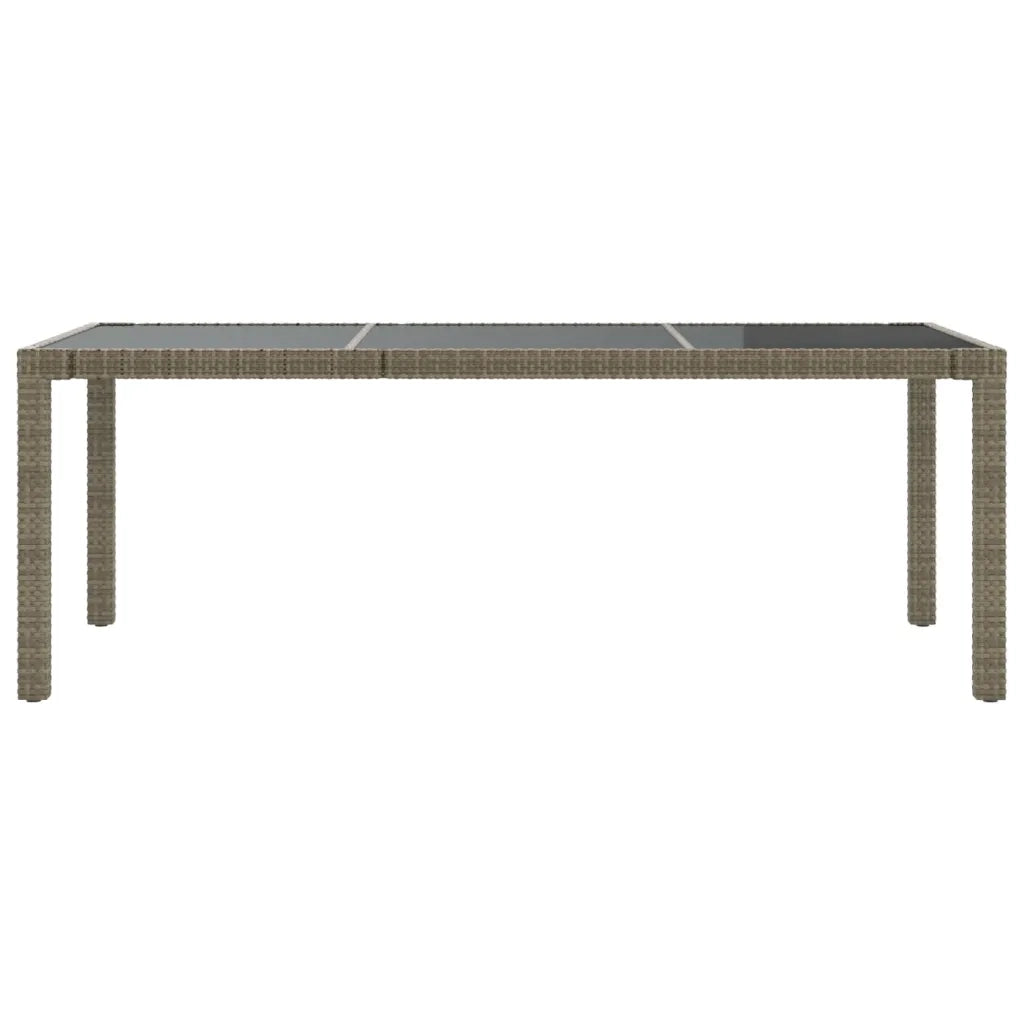 Set da Pranzo da Giardino 7 pz con Cuscini in Polyrattan Grigio cod mxl 42006