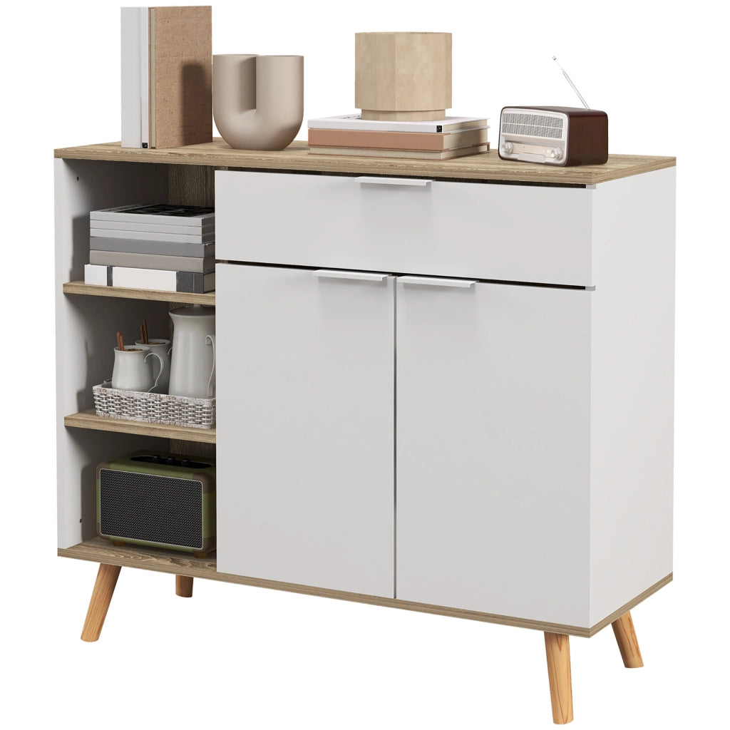 Armadio da cucina ¨C zephmum ¨C bianco 95x35x85 cm